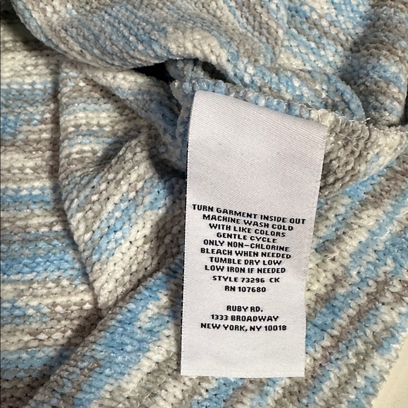 Ruby Rd. Striped Cowl Neck Sweater - Picture 7 of 9